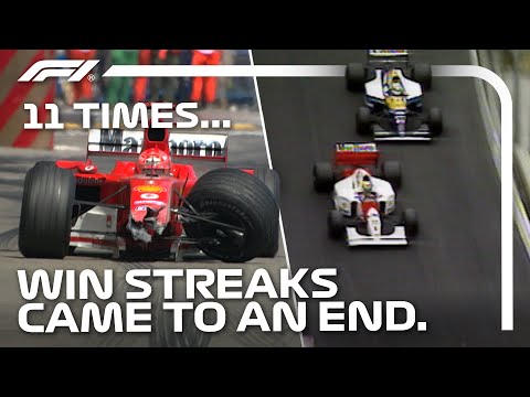 11 Times F1 Winning Streaks Ended